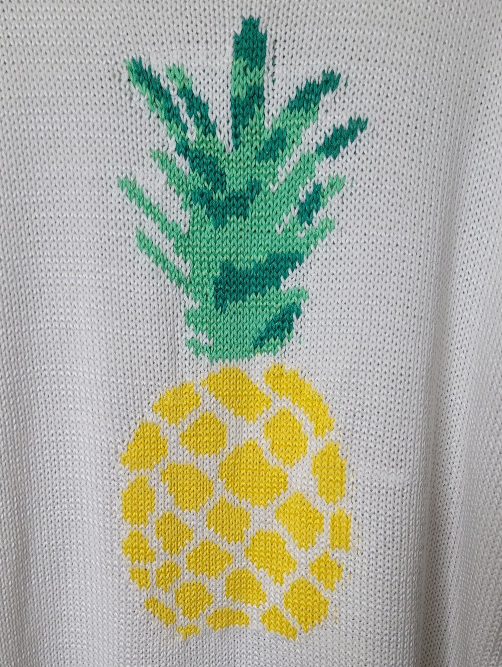 NWT Talbots Open-Neck Pineapple Sweater - Picture 3 of 9